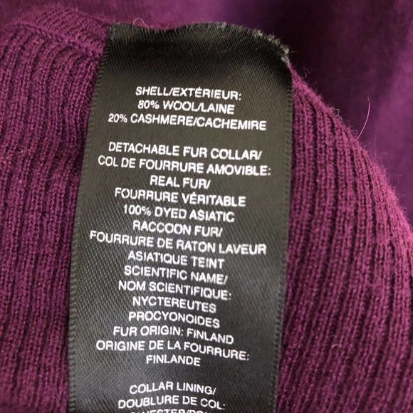 Alice + Olivia Wool and‎ Cashmere Purple Draped Izzy Cardigan Women’s Size Small - Picture 7 of 16